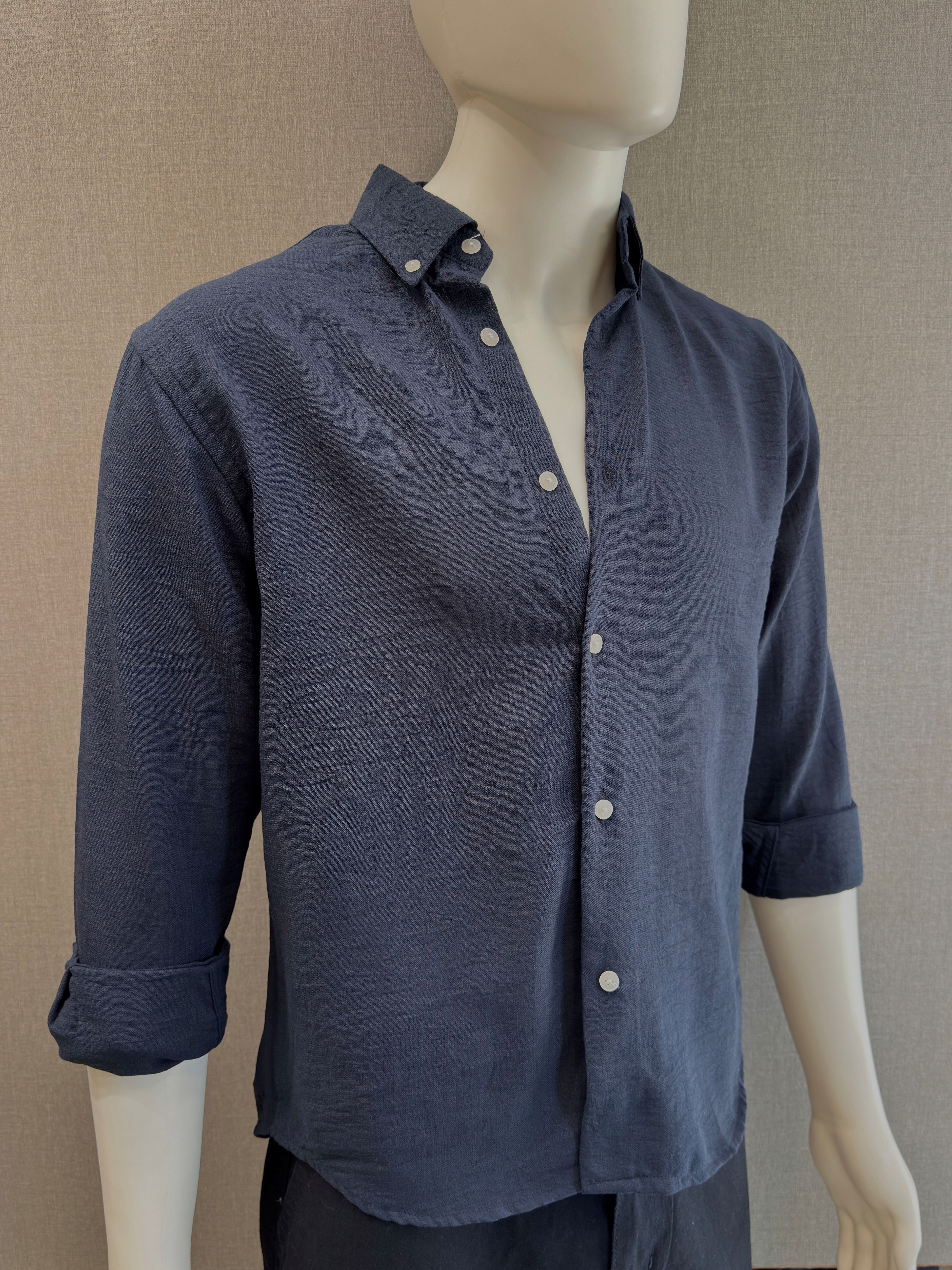 Textured Crush Linen Shirt