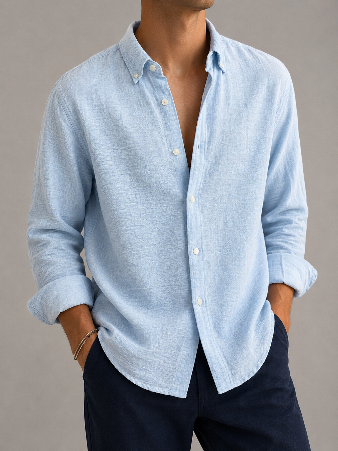 Textured Crush Linen Shirt