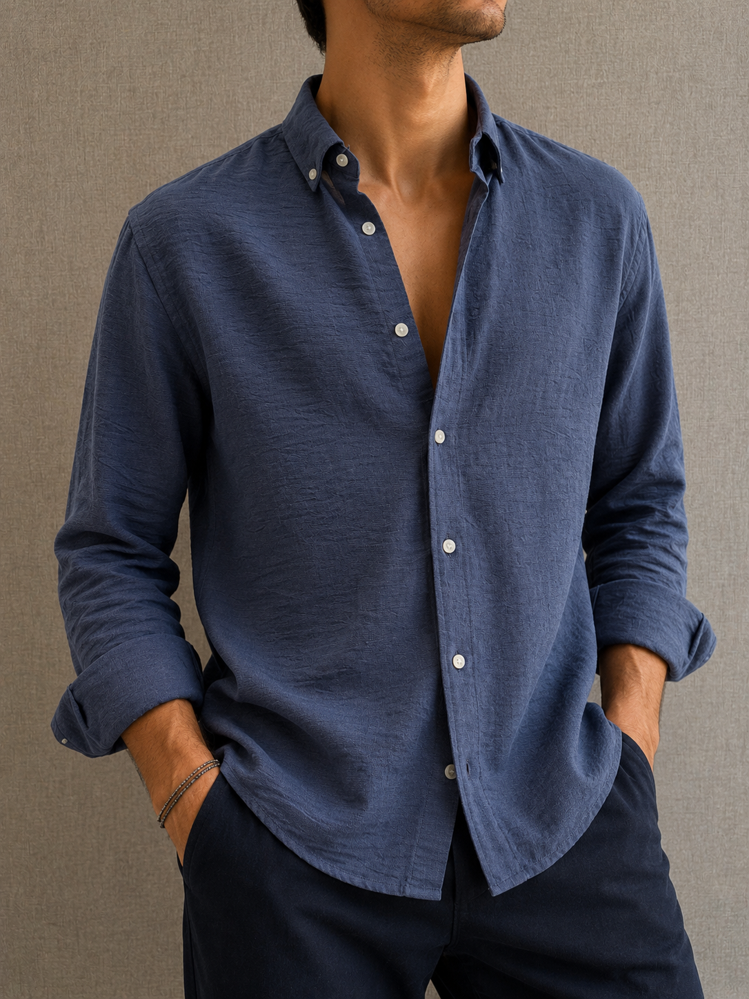 Textured Crush Linen Shirt