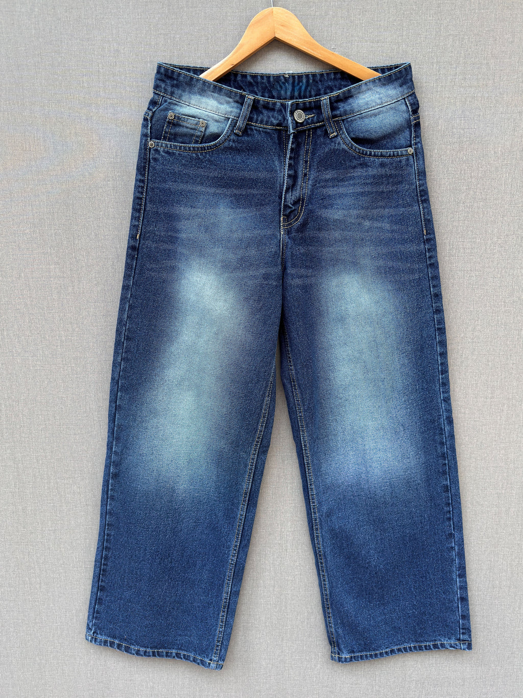 Midnight Blue Baggy Denim Jeans 1
