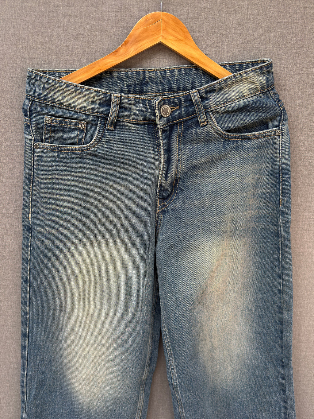 Vintage Blue Baggy Denim Jeans 2