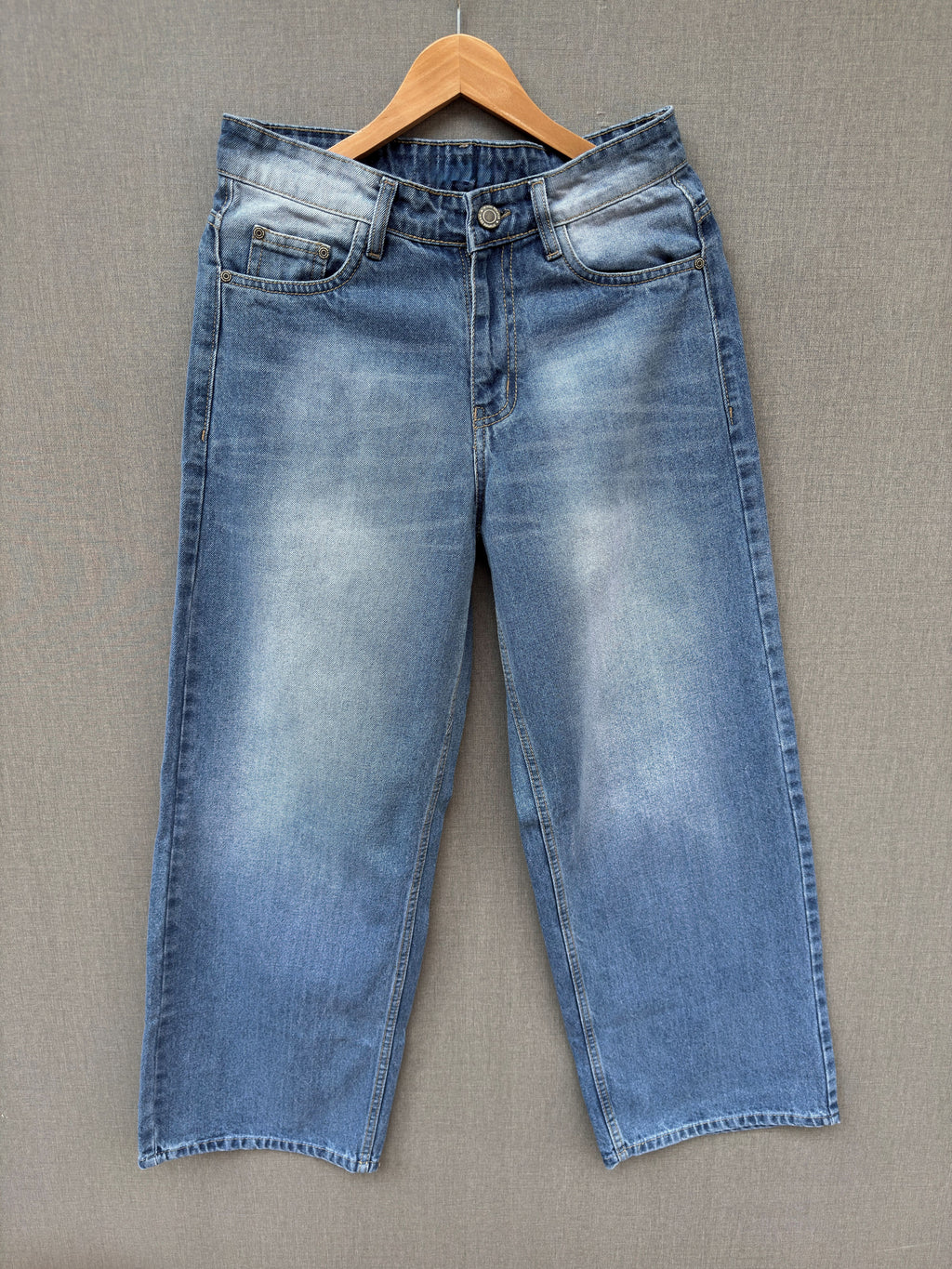 Ice Blue Baggy Denim Jeans 3
