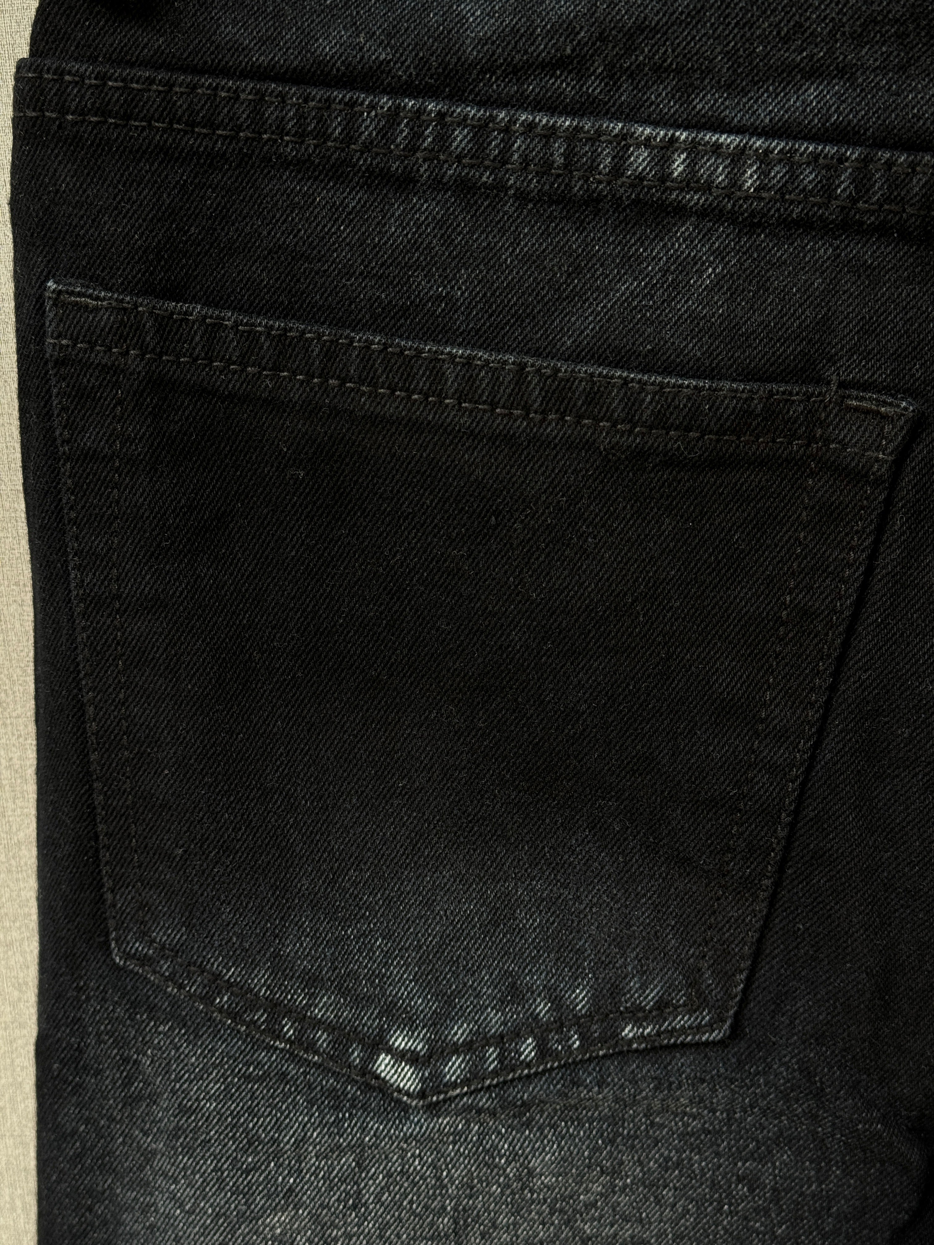 Washed Black Baggy Denim Jeans 5