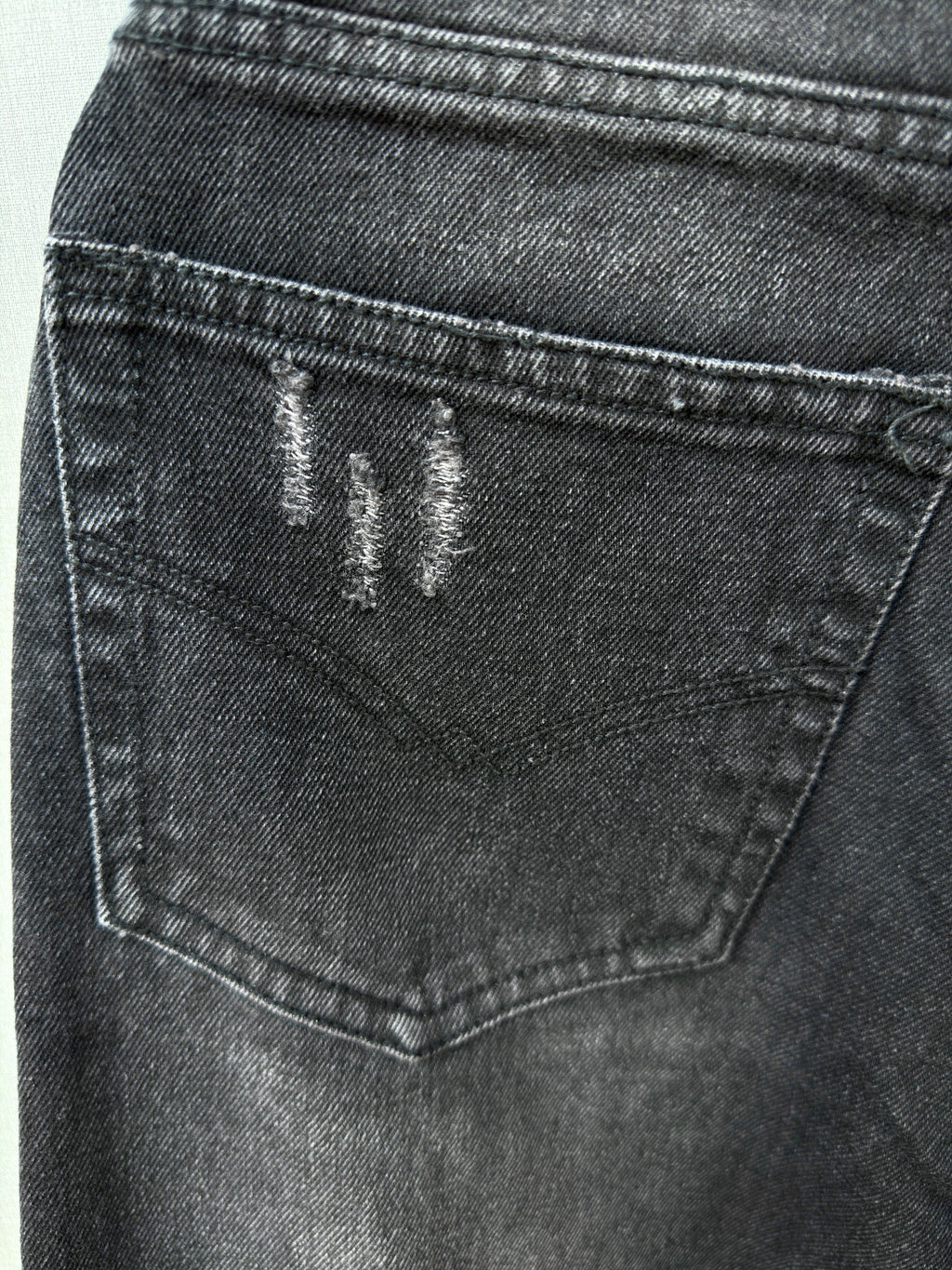 Washed Charcoal Baggy Denim 6