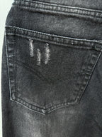 Washed Charcoal Baggy Denim 6
