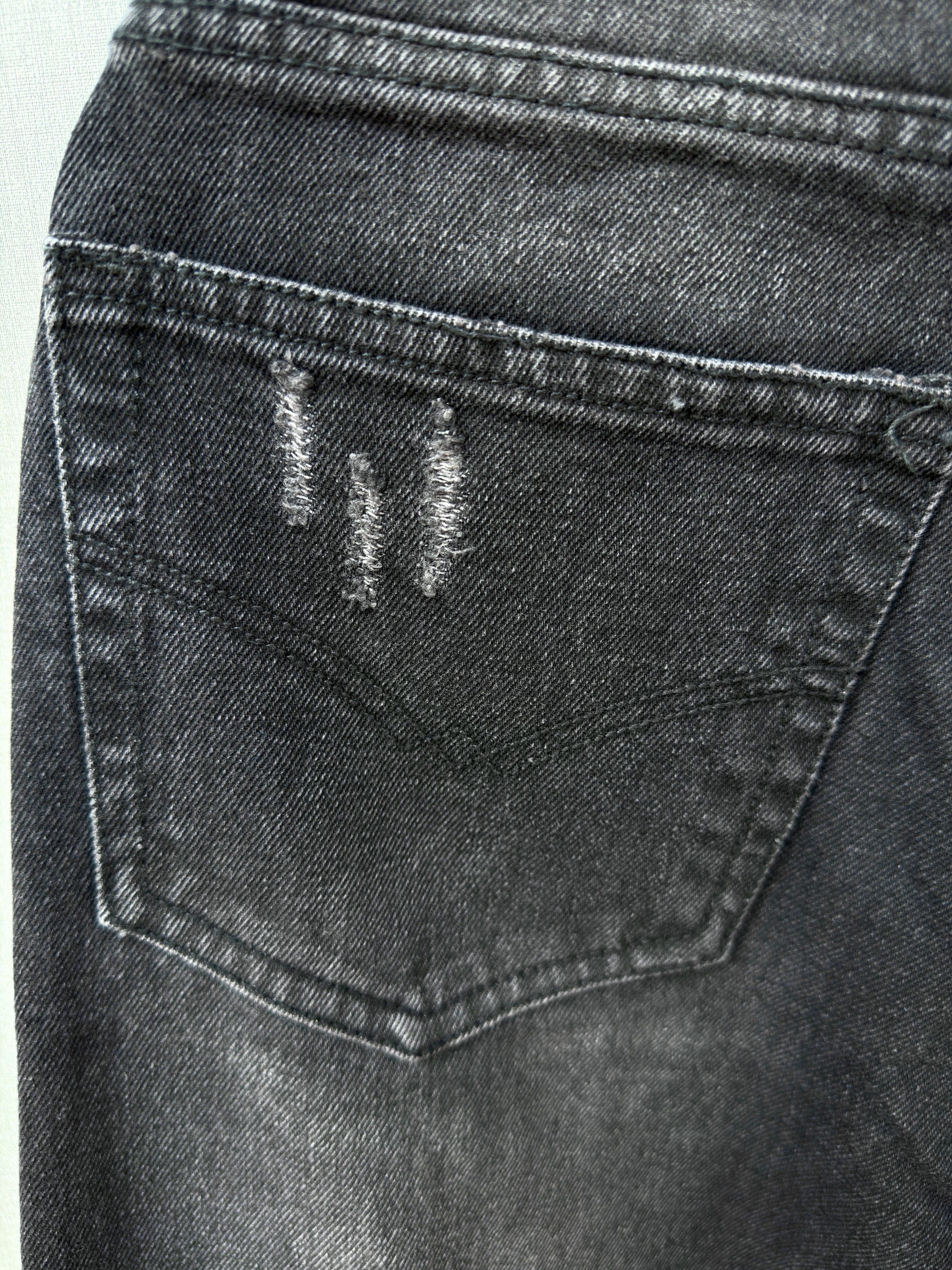 Washed Charcoal Baggy Denim 6