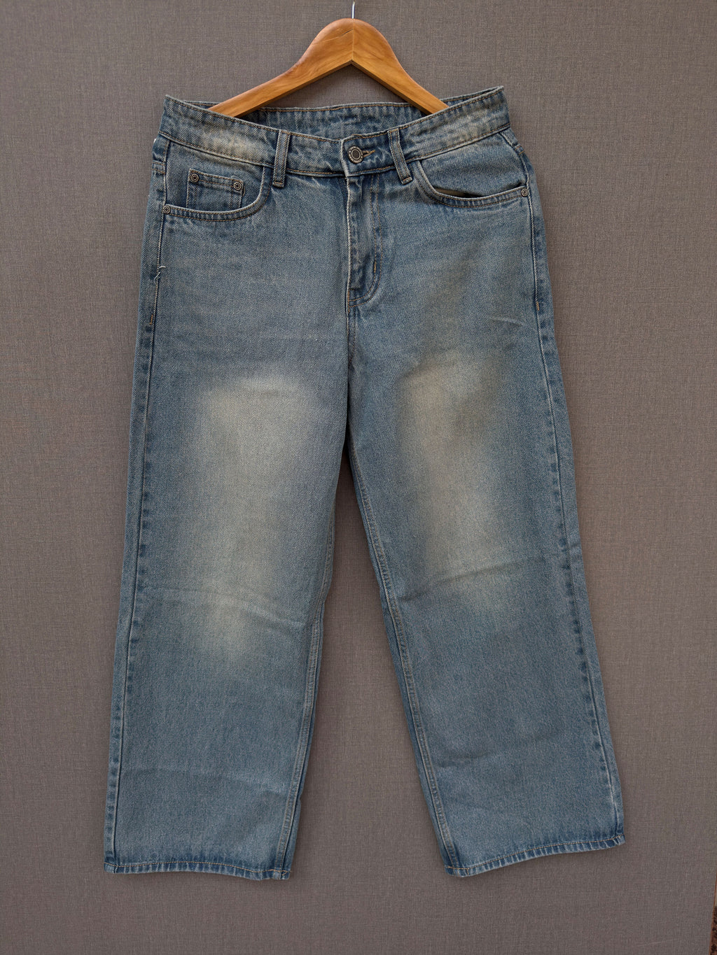 Retro Blue Baggy Denim Jeans 7