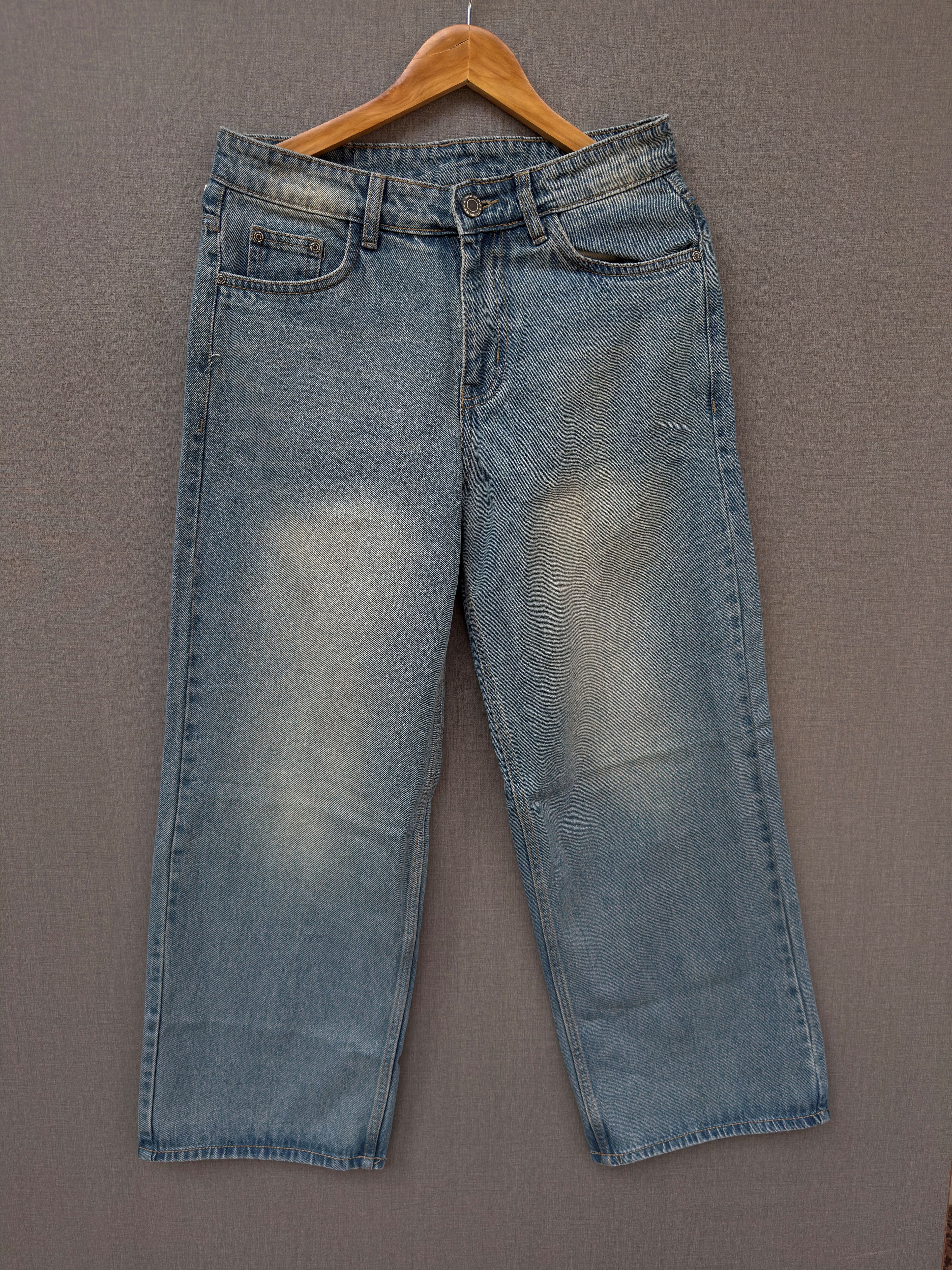 Retro Blue Baggy Denim Jeans 7