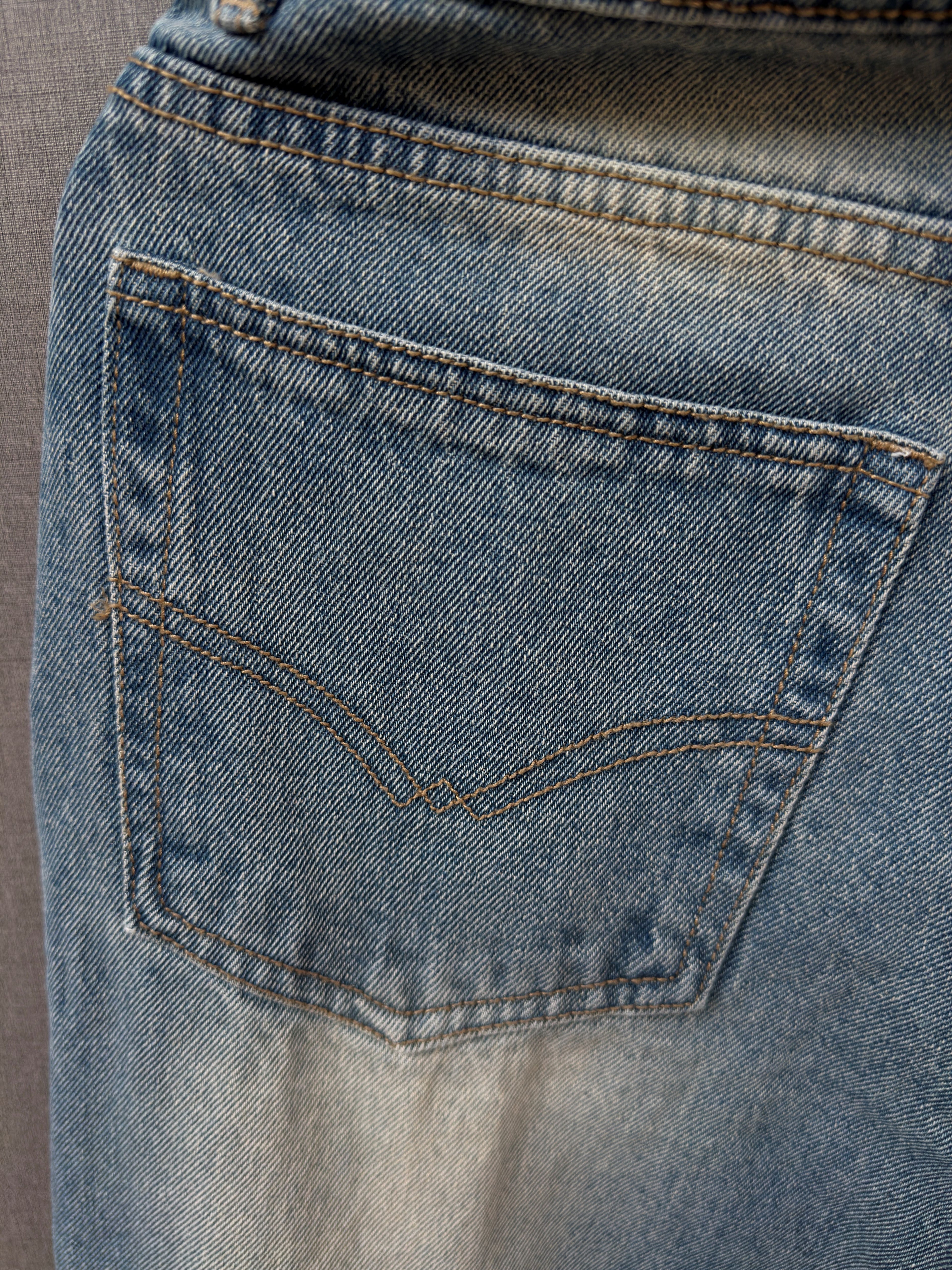 Retro Blue Baggy Denim Jeans 7