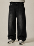 Washed Charcoal Baggy Denim 6