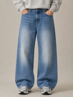 Ice Blue Baggy Denim Jeans 3