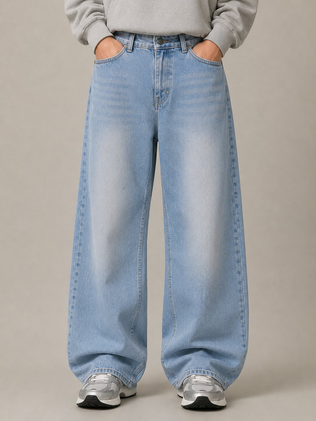 Frost Blue Baggy Denim Jeans 4