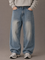 Vintage Blue Baggy Denim Jeans 2