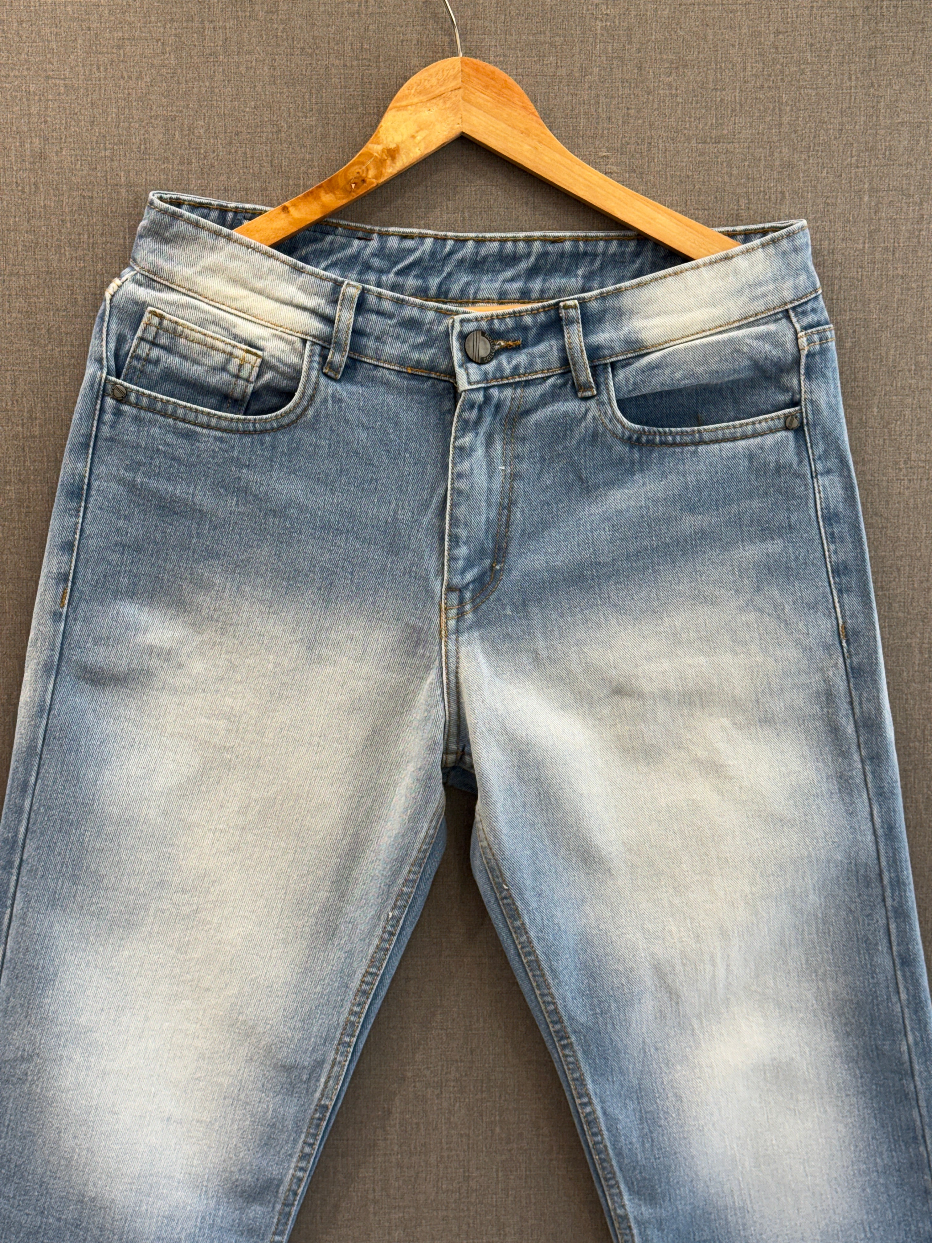 Ice Blue Fade Straight Fit Jeans