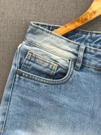 Ice Blue Fade Straight Fit Jeans