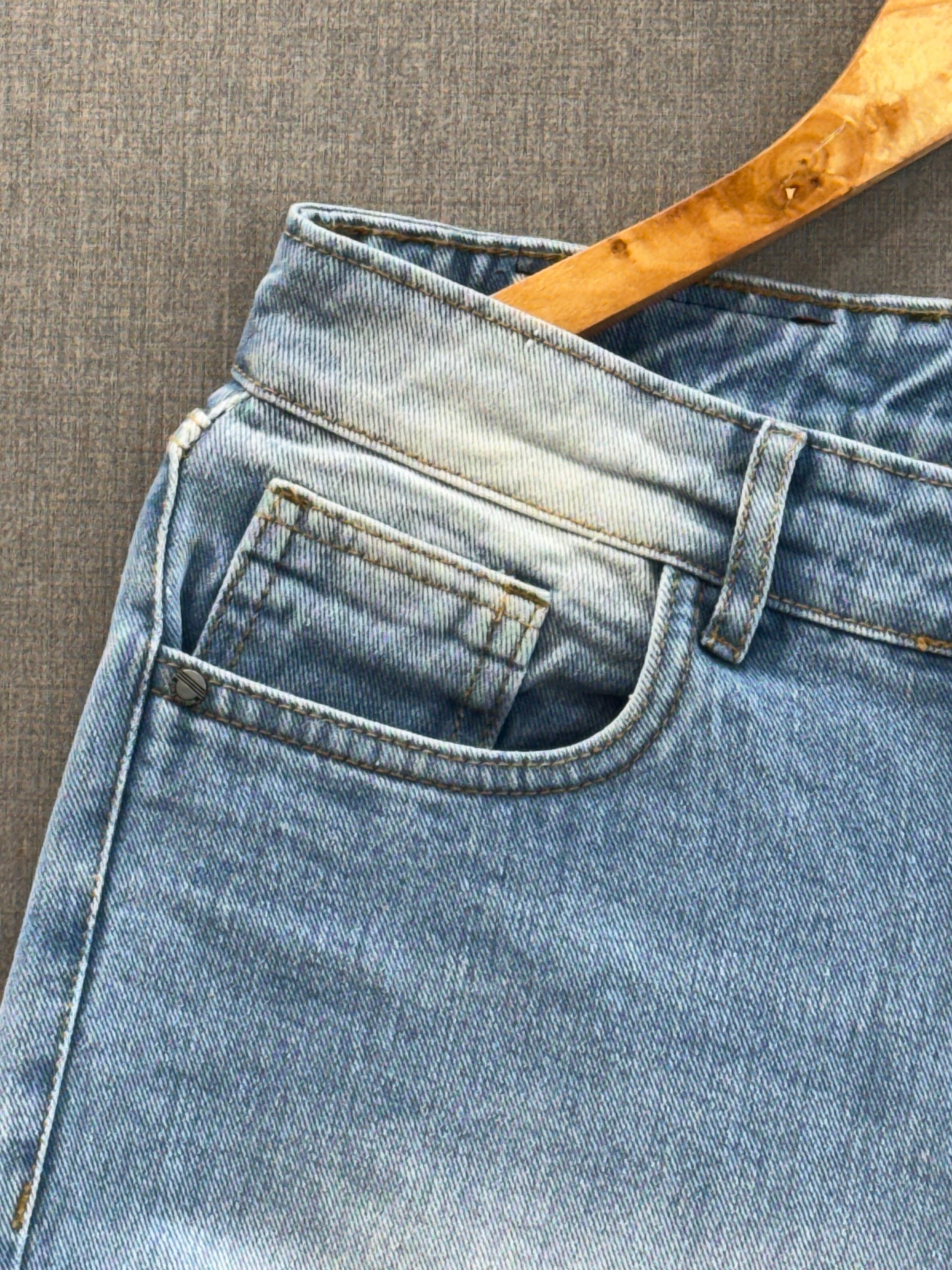 Ice Blue Fade Straight Fit Jeans