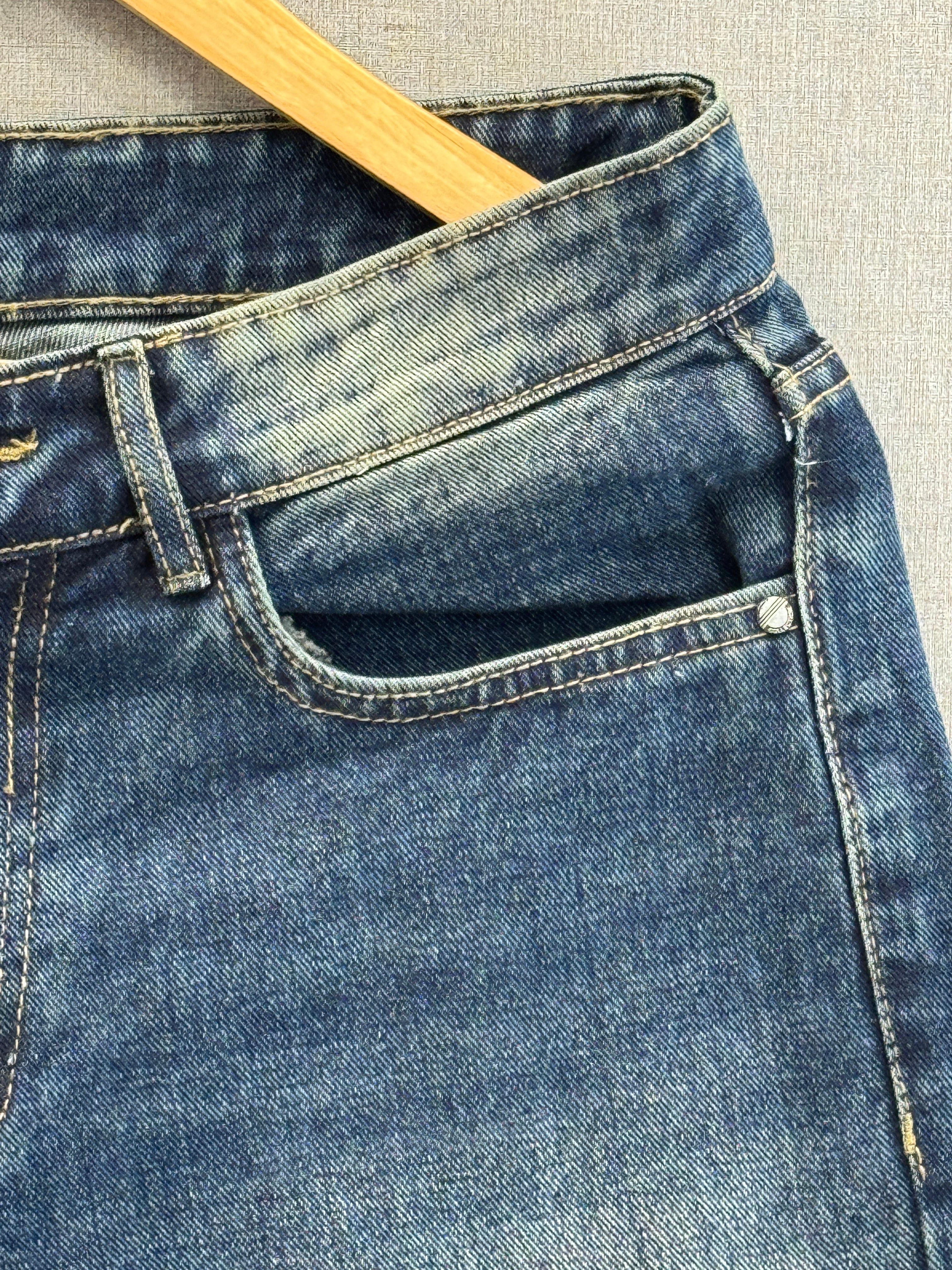 Dark Indigo Washed Straight Fit Jeans