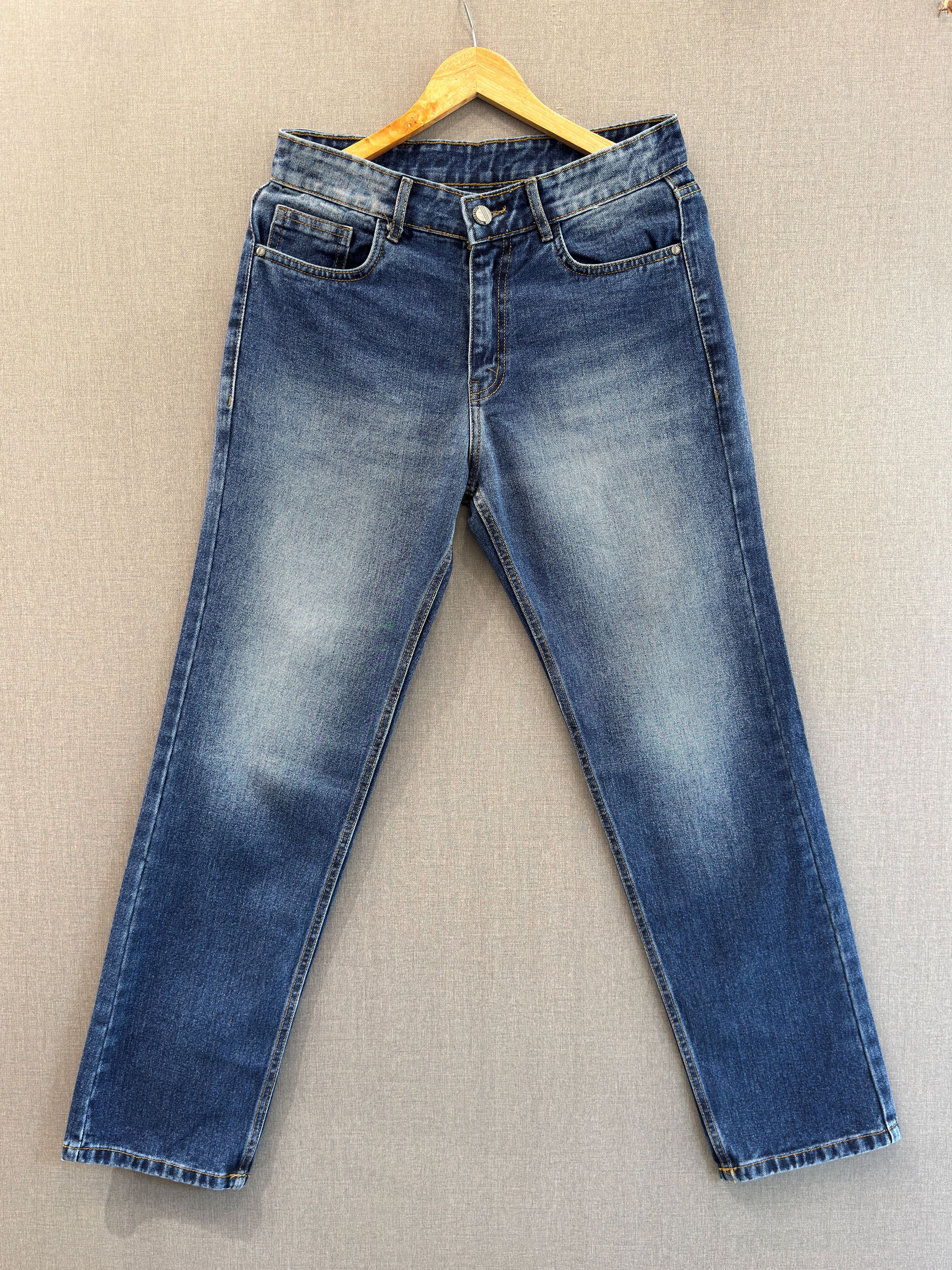 Deep Blue Fade Straight Fit Jeans