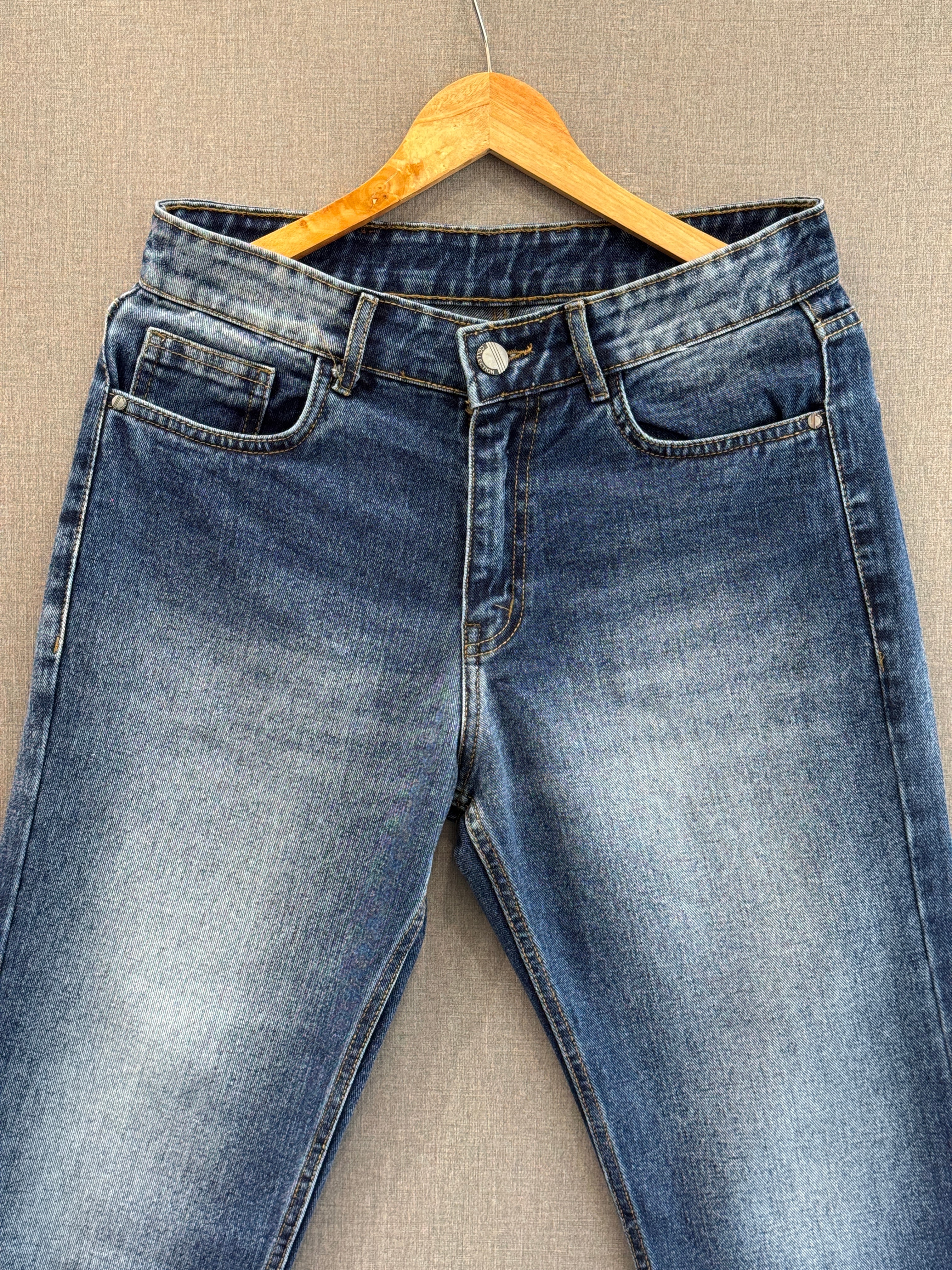 Deep Blue Fade Straight Fit Jeans