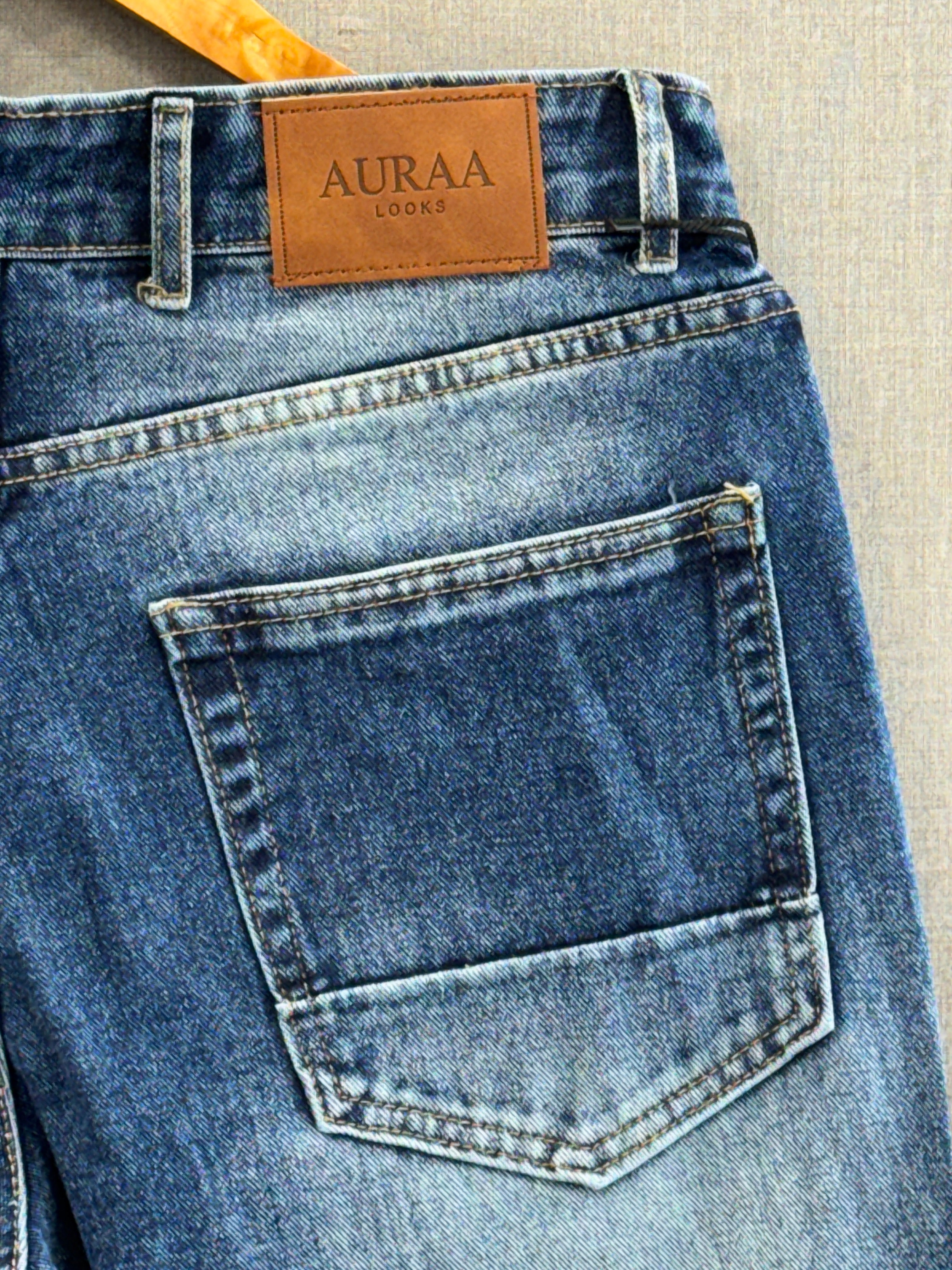 Deep Blue Fade Straight Fit Jeans