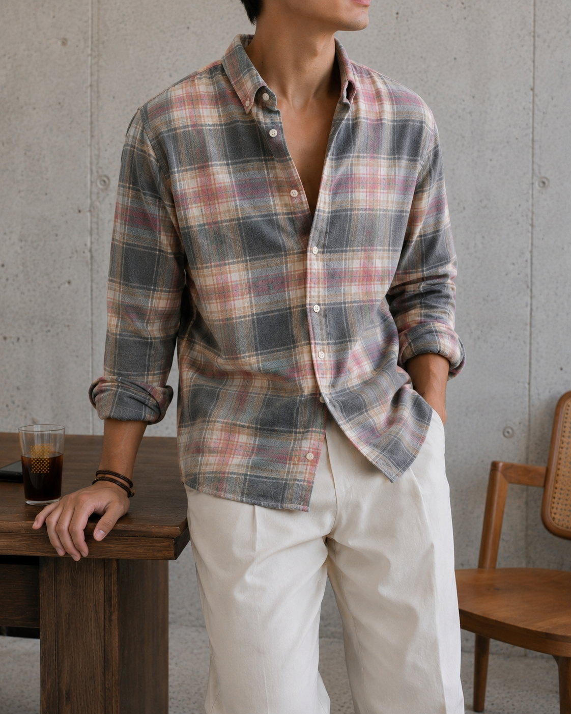 Vintage Rose Flannel Shirt