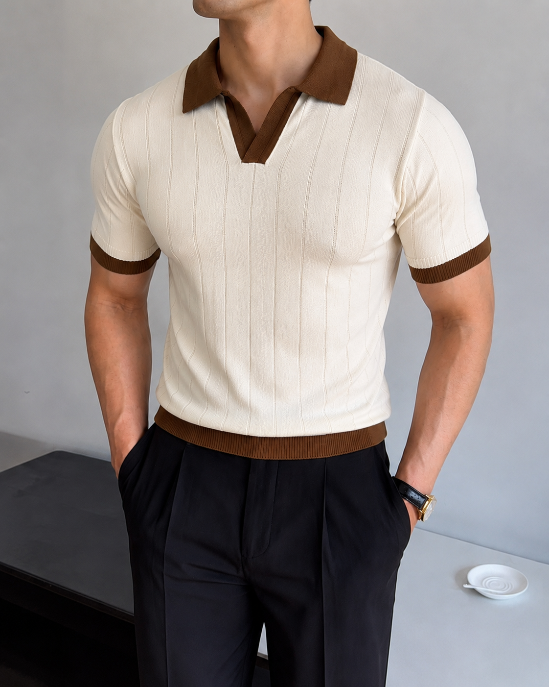 Knitted Polo T-Shirt