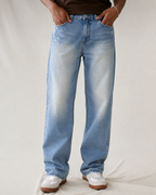 Ice Blue Fade Straight Fit Jeans