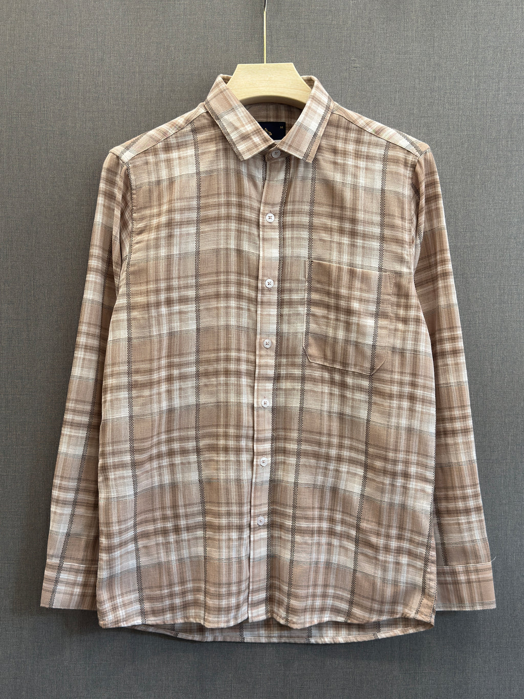 Checks Shirt - Sand Beige