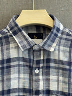 Checks Shirt - Navy Blue