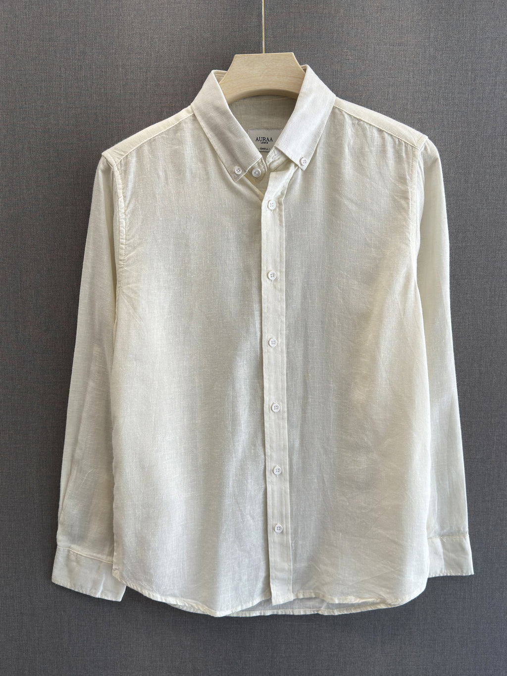 Auraa Luxe Linen Shirt - Ivory