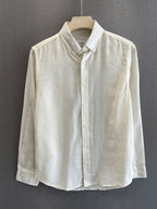 Auraa Luxe Linen Shirt - Ivory