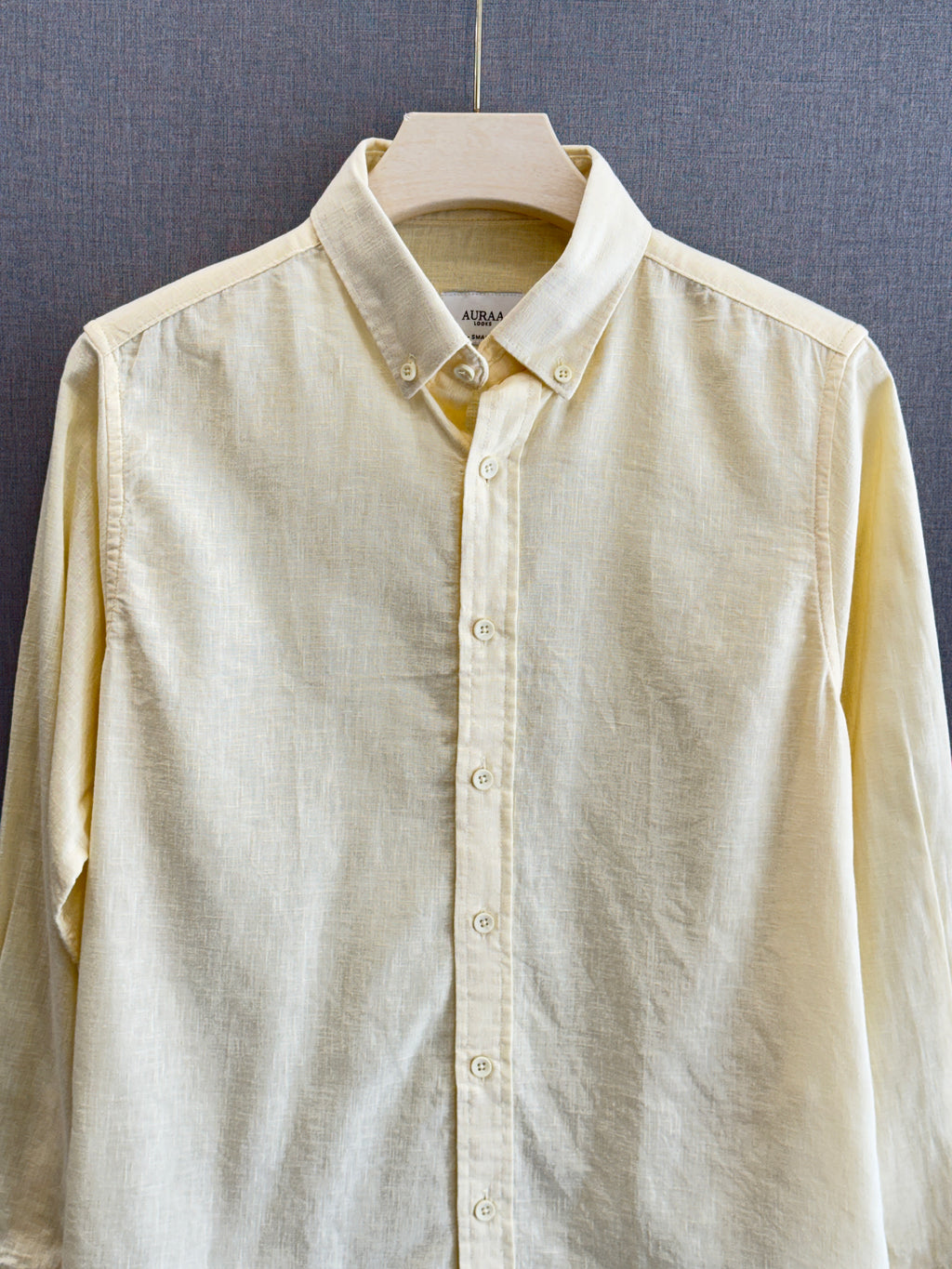 Auraa Luxe Linen Shirt - Butter Yellow