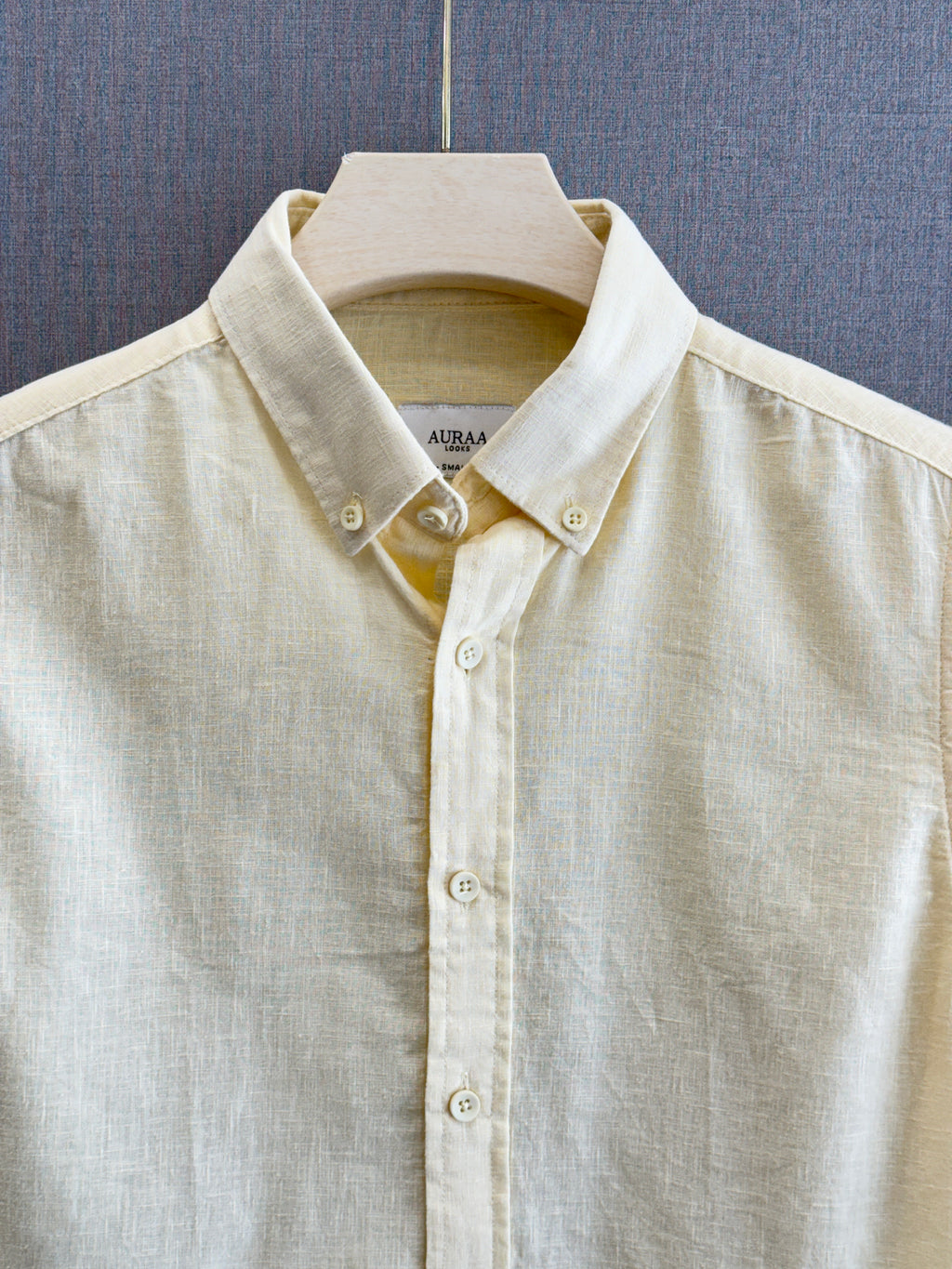 Auraa Luxe Linen Shirt - Butter Yellow