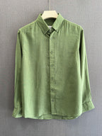 Auraa Luxe Linen Shirt - Sage Green
