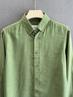Auraa Luxe Linen Shirt - Sage Green