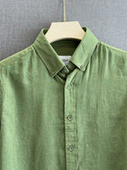 Auraa Luxe Linen Shirt - Sage Green