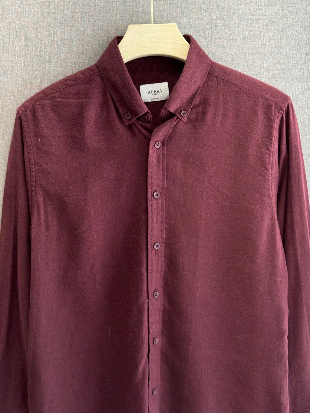 Auraa Luxe Linen Shirt - Wine