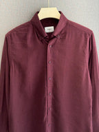 Auraa Luxe Linen Shirt - Wine