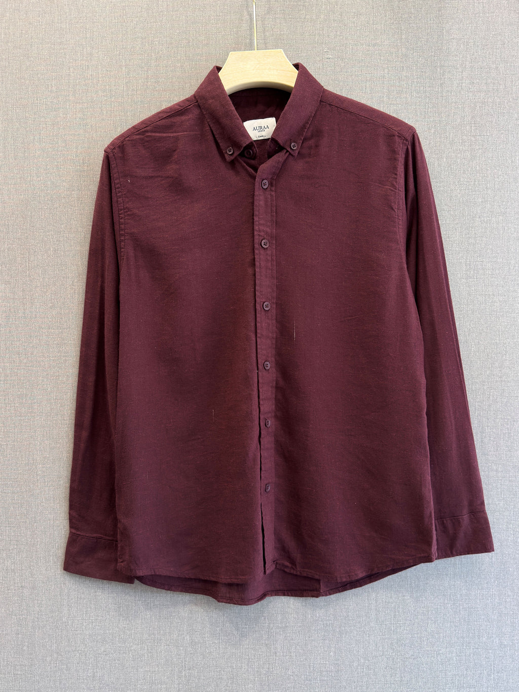 Auraa Luxe Linen Shirt - Wine