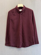 Auraa Luxe Linen Shirt - Wine
