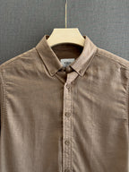 Auraa Luxe Linen Shirt - Mocha Mist