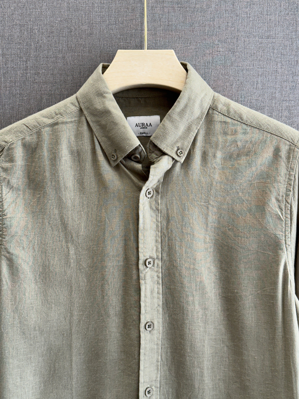 Auraa Luxe Linen Shirt - Sage Mist