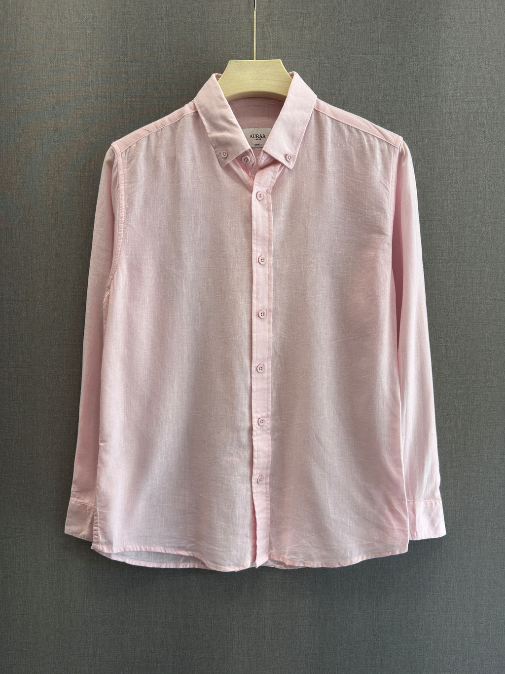 Auraa Luxe Linen Shirt - Blush Pink