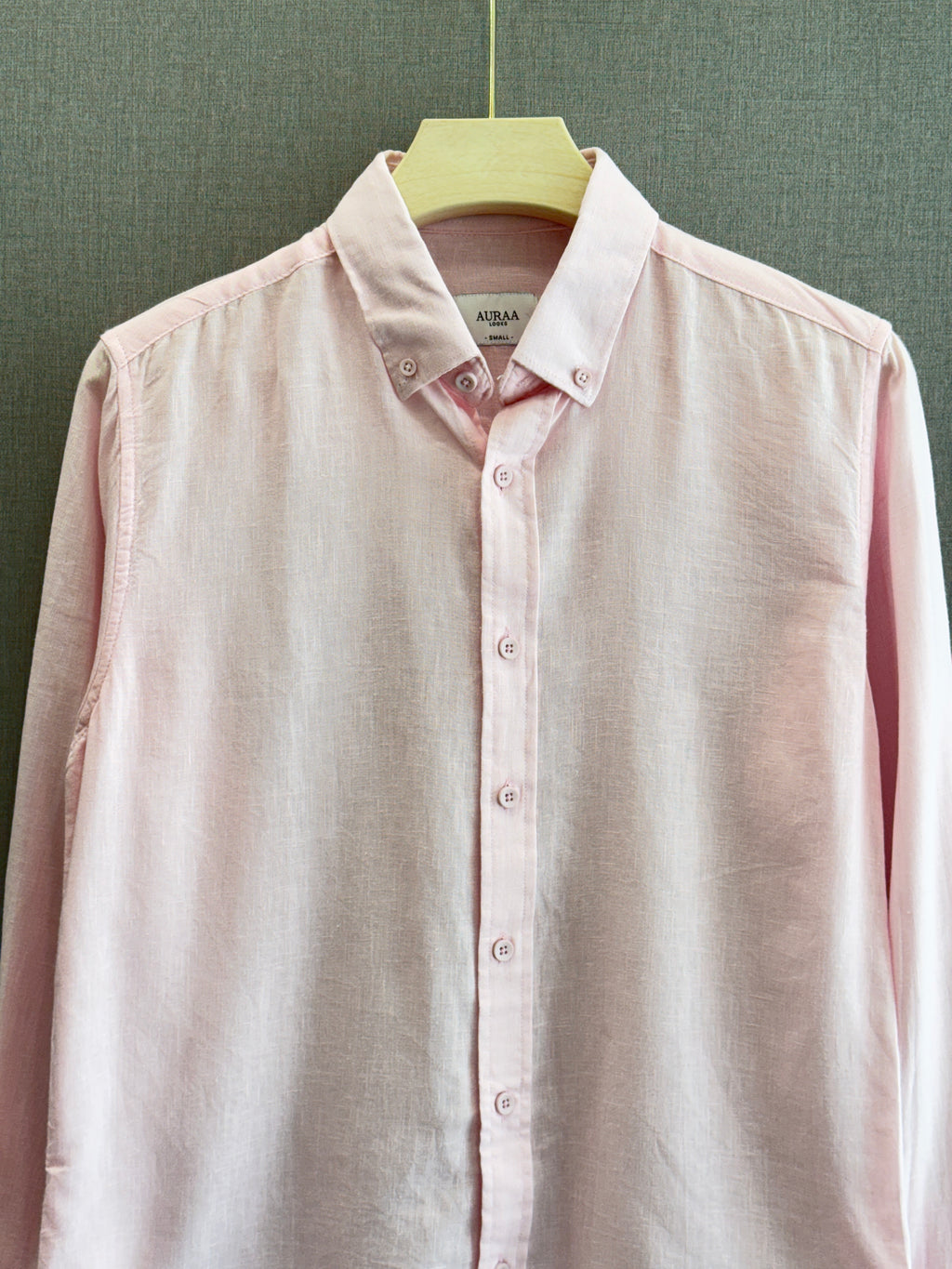 Auraa Luxe Linen Shirt - Blush Pink