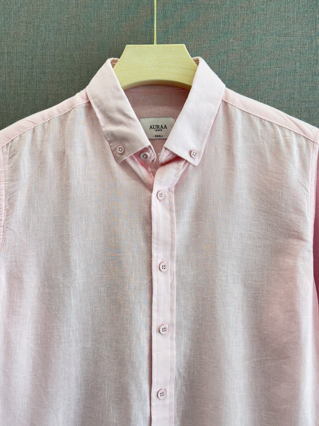 Auraa Luxe Linen Shirt - Blush Pink