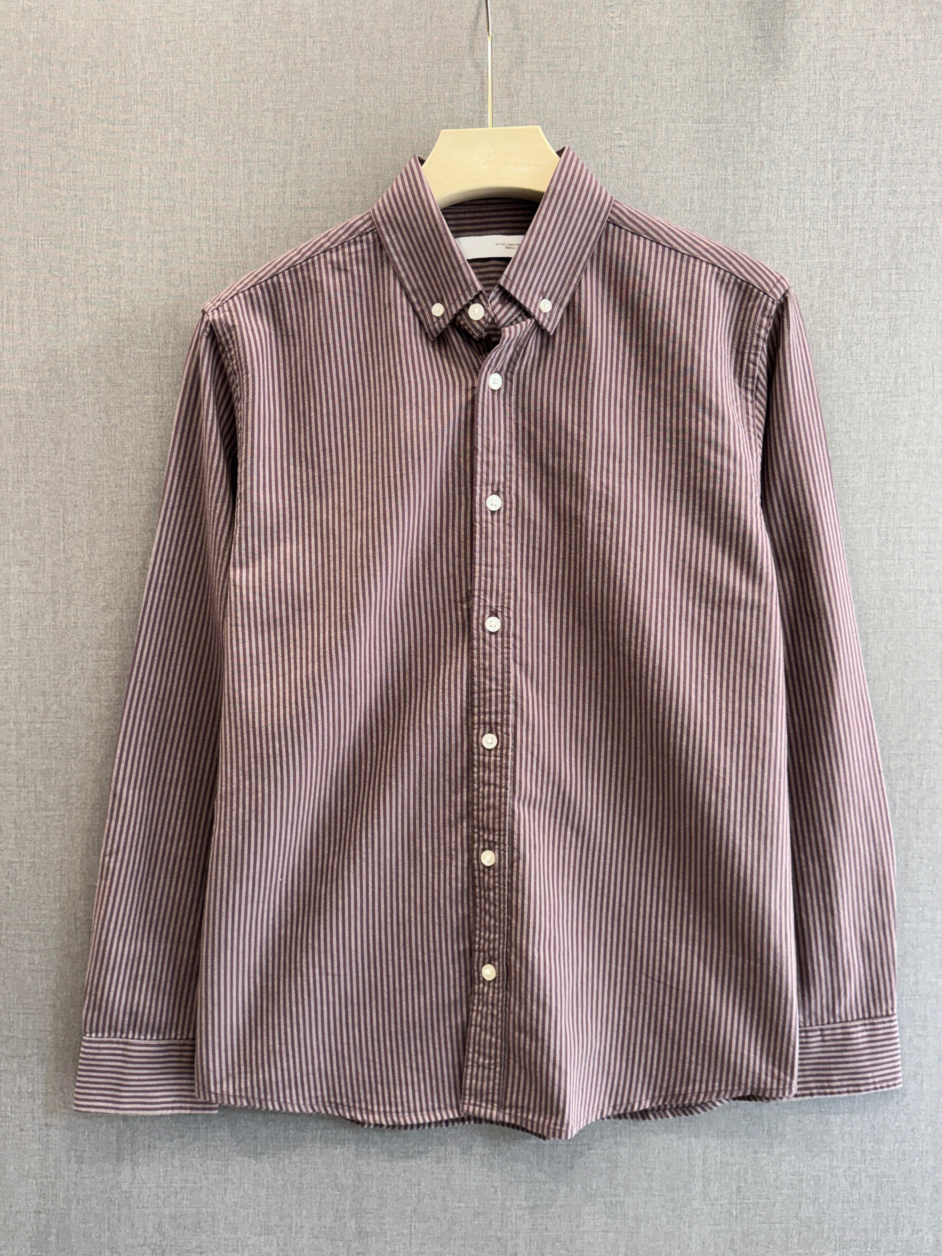 Oxford Stripe Shirt - Dusty Mauve