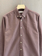 Oxford Stripe Shirt - Dusty Mauve
