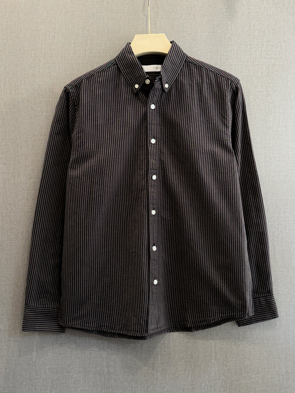 Oxford Stripe Shirt - Midnight Charcoal