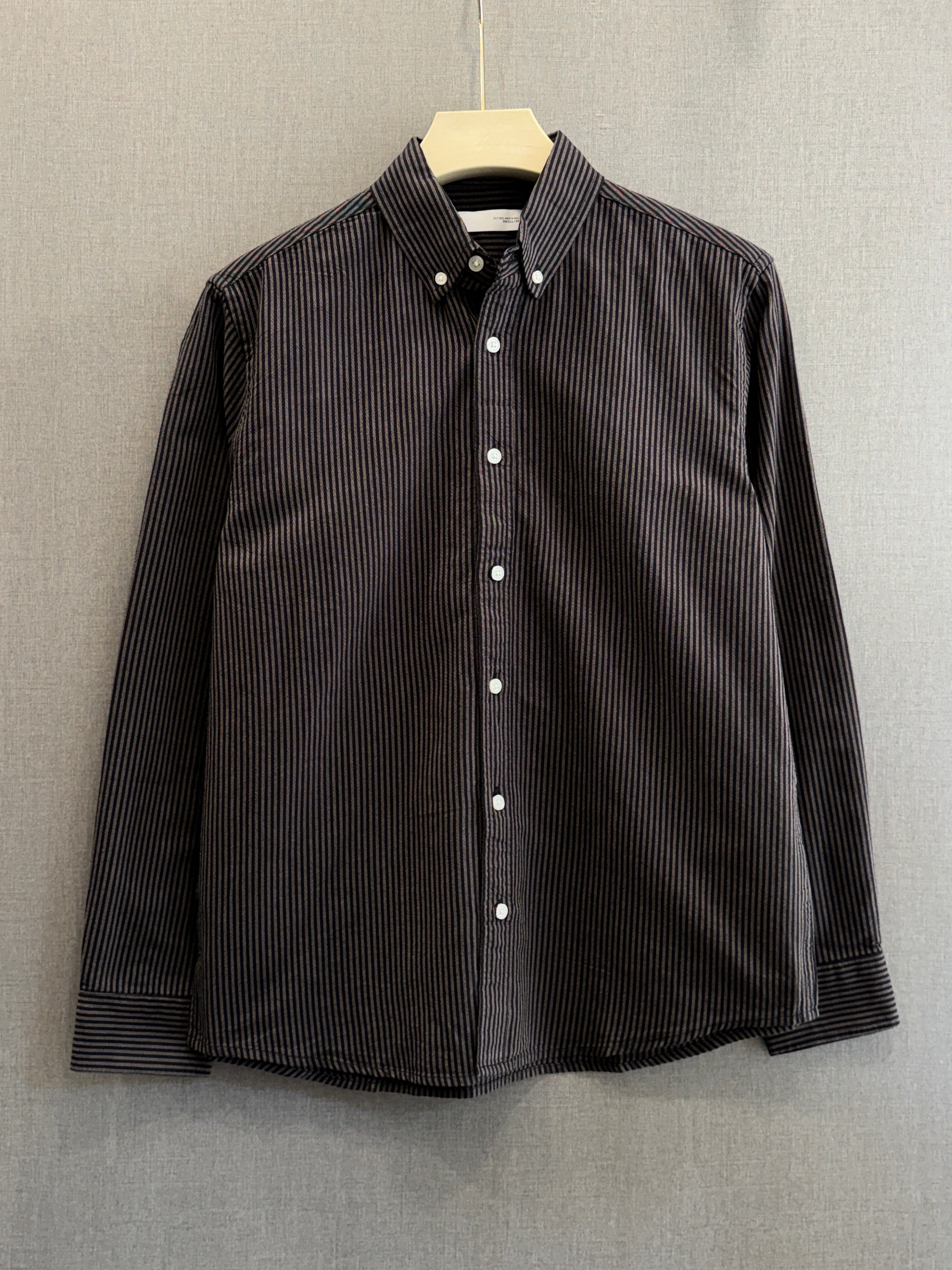Oxford Stripe Shirt - Midnight Charcoal