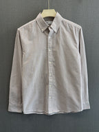 Oxford Stripe Shirt - Sand Taupe